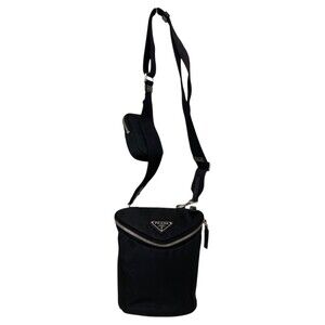 Prada TESSUTO VITELLO Nero Black Shoulder Bag